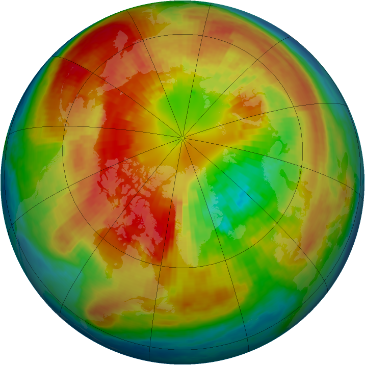 Arctic ozone map for 10 March 2004